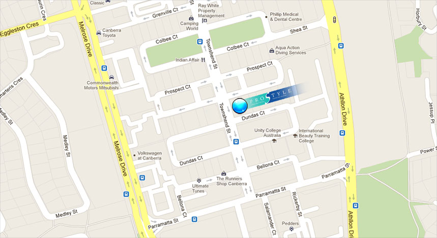 Prostyle Building Location map Woden ACT